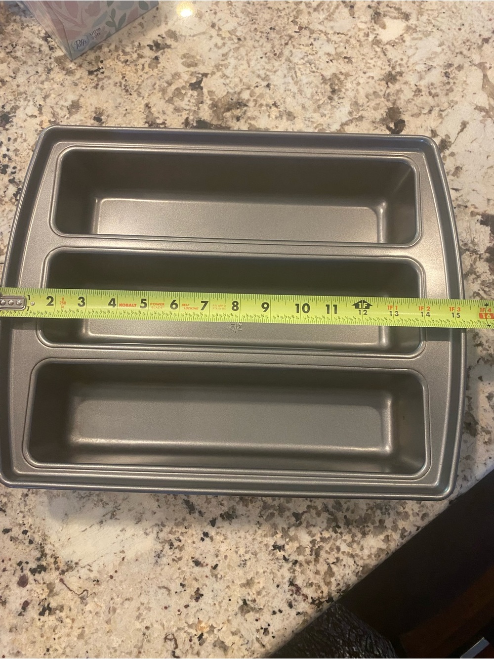 3-Compartment Gray Lasagna Baking Pan